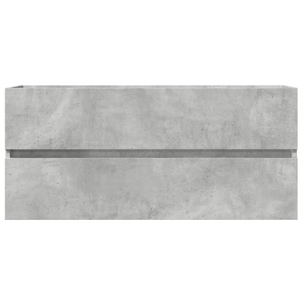 vaskeskab 100x38,5x45 cm konstrueret træ betongrå