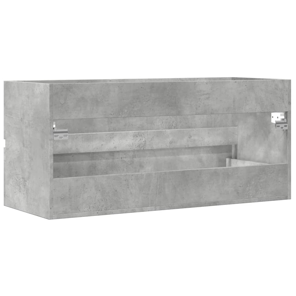 vaskeskab 100x38,5x45 cm konstrueret træ betongrå
