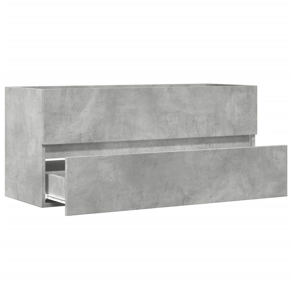 vaskeskab 100x38,5x45 cm konstrueret træ betongrå