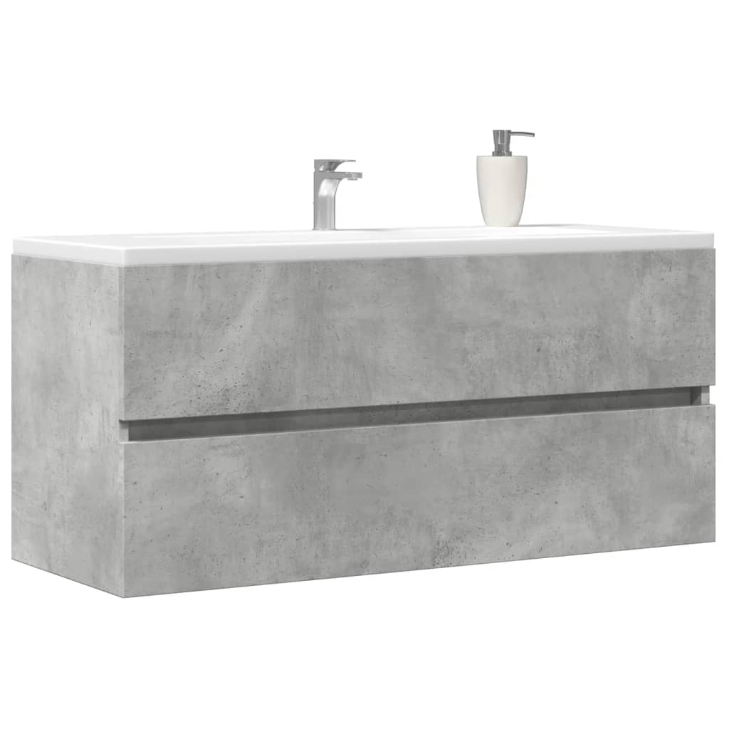 vaskeskab 100x38,5x45 cm konstrueret træ betongrå