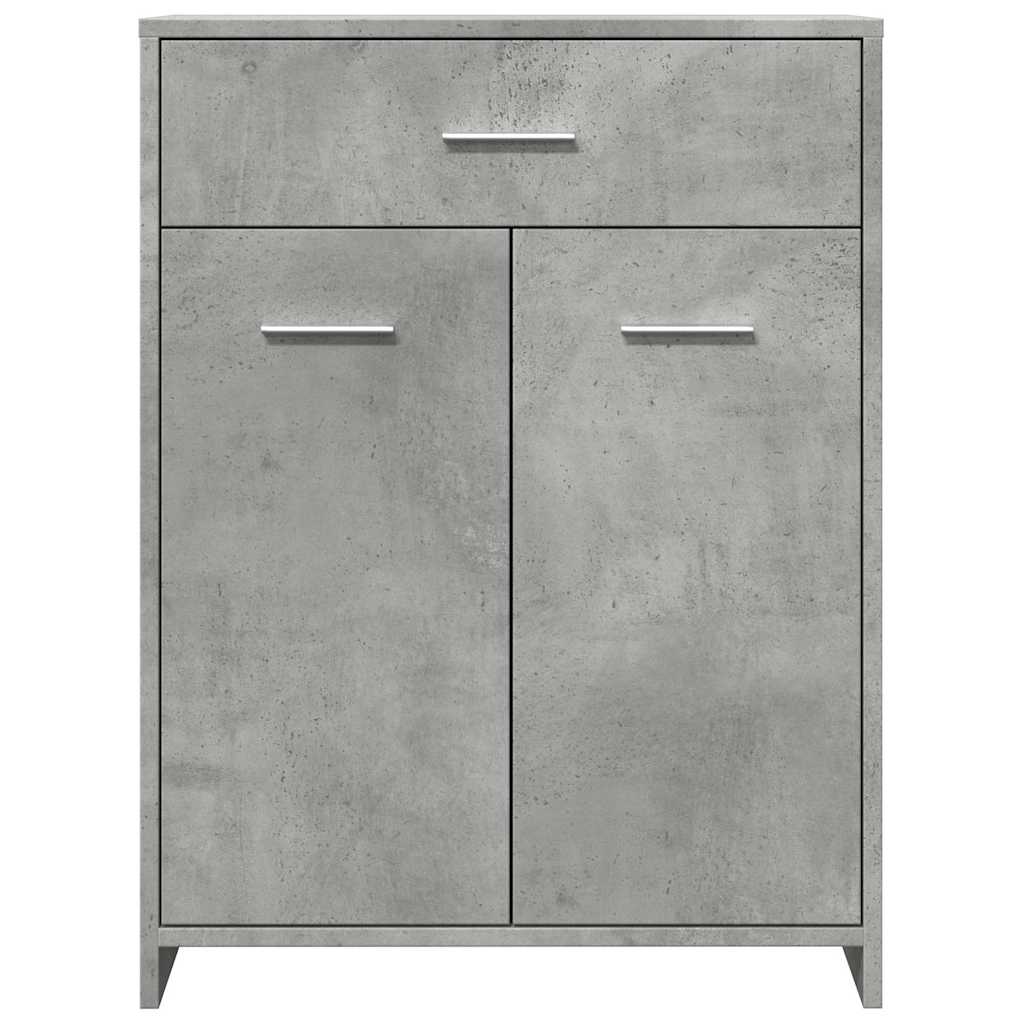 badeværelsesskab 60x33x80 cm konstrueret træ betongrå