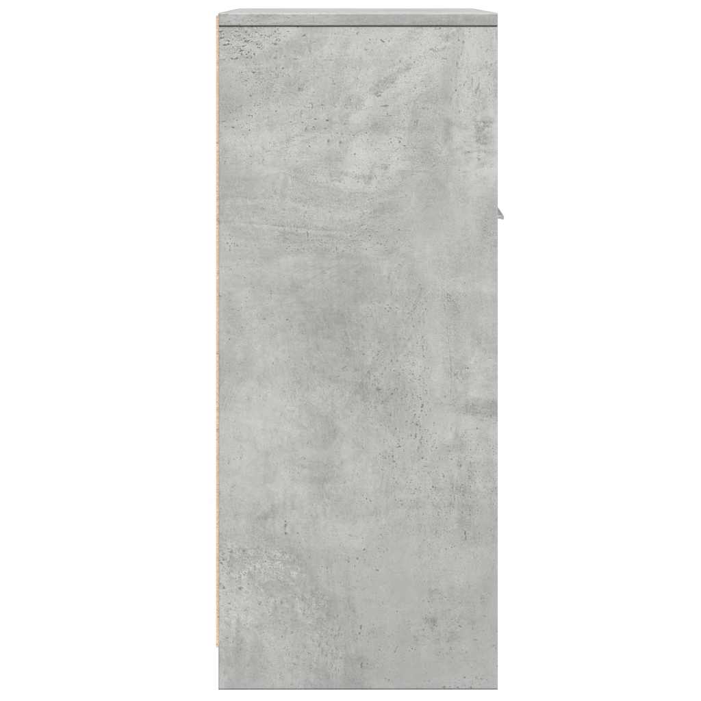badeværelsesskab 60x33x80 cm konstrueret træ betongrå