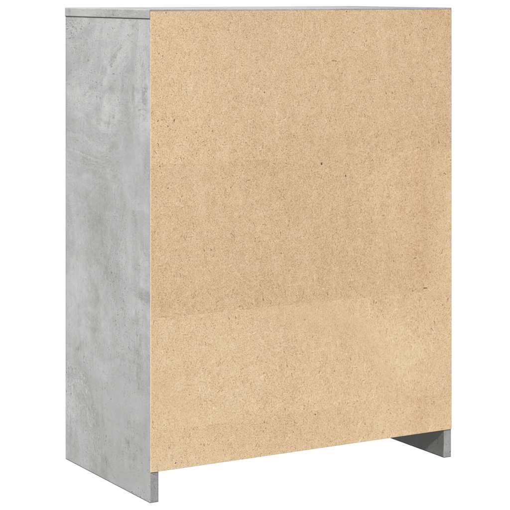 badeværelsesskab 60x33x80 cm konstrueret træ betongrå
