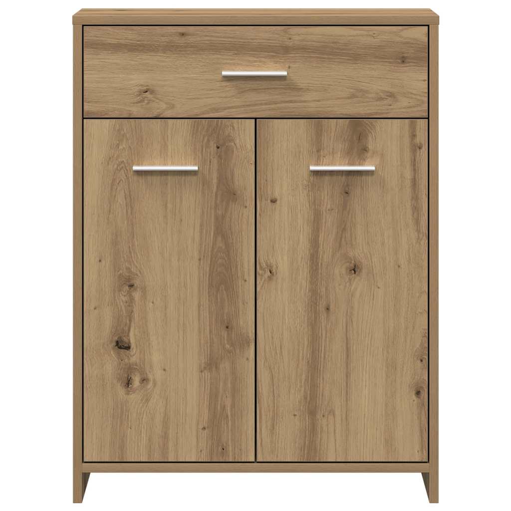 badeværelsesskab 60x33x80 cm konstrueret træ kunsteg
