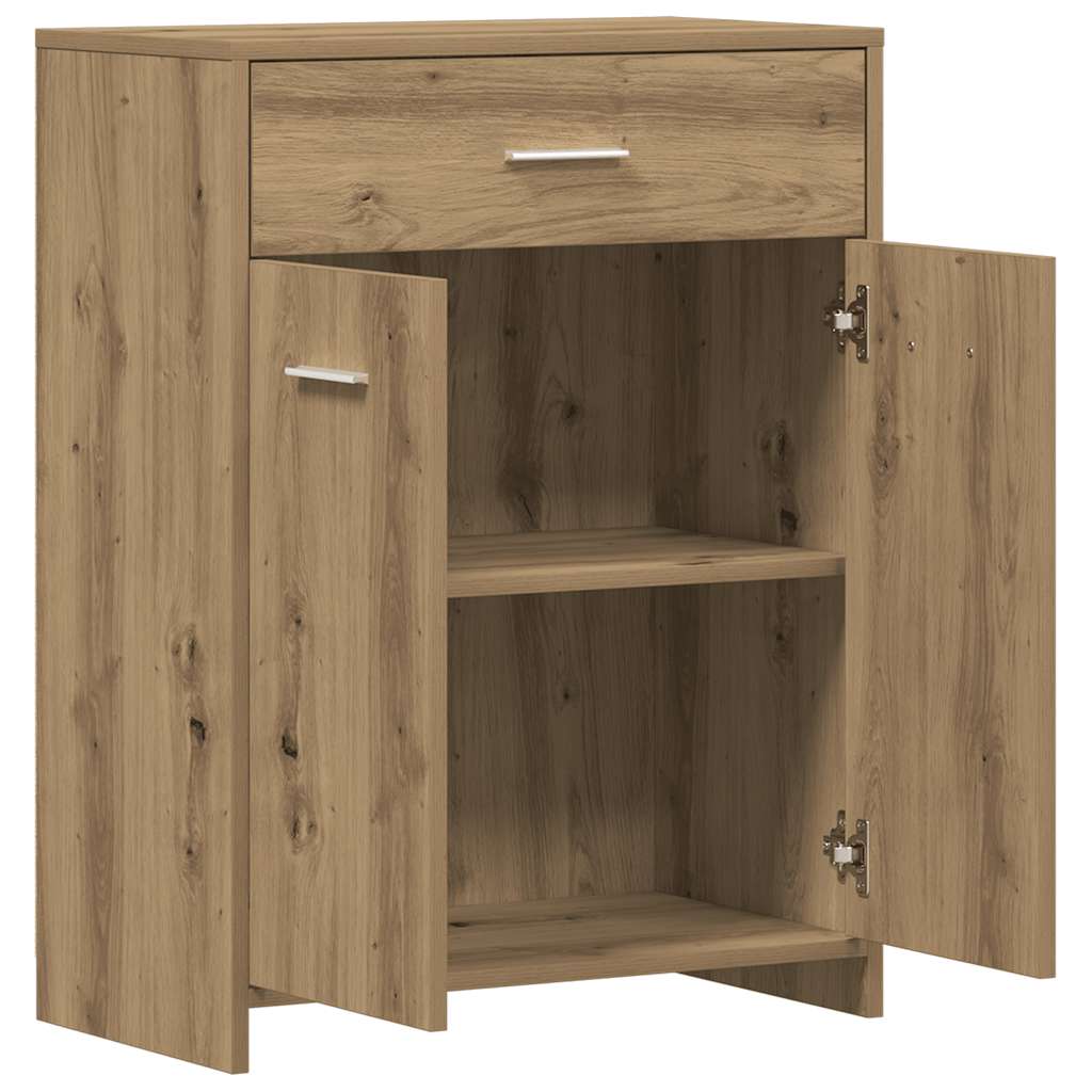 badeværelsesskab 60x33x80 cm konstrueret træ kunsteg