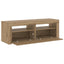 tv-bord med LED-lys 120x35x40 cm konstrueret træ kunsteg