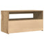 tv-bord med LED-lys 75x35x40 cm konstrueret træ kunsteg