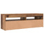 tv-bord m. LED-lys 120x35x40 cm konstrueret træ antikt træ