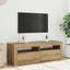 tv-bord med LED-lys 120x35x40 cm konstrueret træ kunsteg