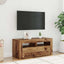 tv-bord m. LED-lys 90x35x40 cm konstrueret træ antikt træ