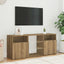 tv-bord med LED-lys 120x30x50 cm konstrueret træ kunsteg
