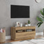 tv-bord med LED-lys 80x35x40 cm konstrueret træ kunsteg