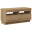 tv-bord med LED-lys 80x35x40 cm konstrueret træ kunsteg