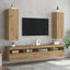 tv-skabe 2 stk. 30,5x30x90 cm konstrueret træ kunsteg