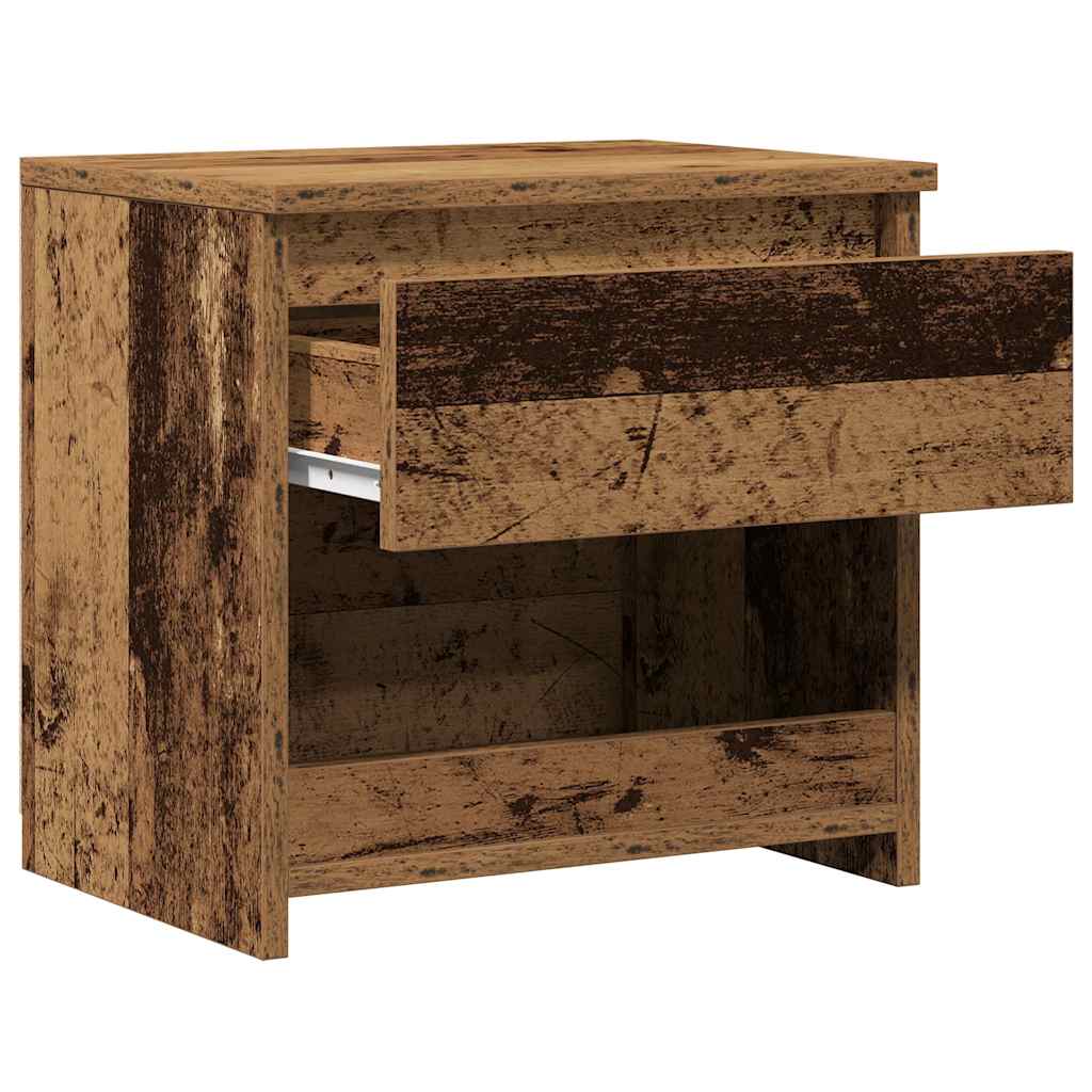 sengebord 40x30x39 cm spånplade antikt træ