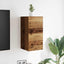 væghængt tv-skabe 2 stk. 30,5x30x30 cm antikt træ