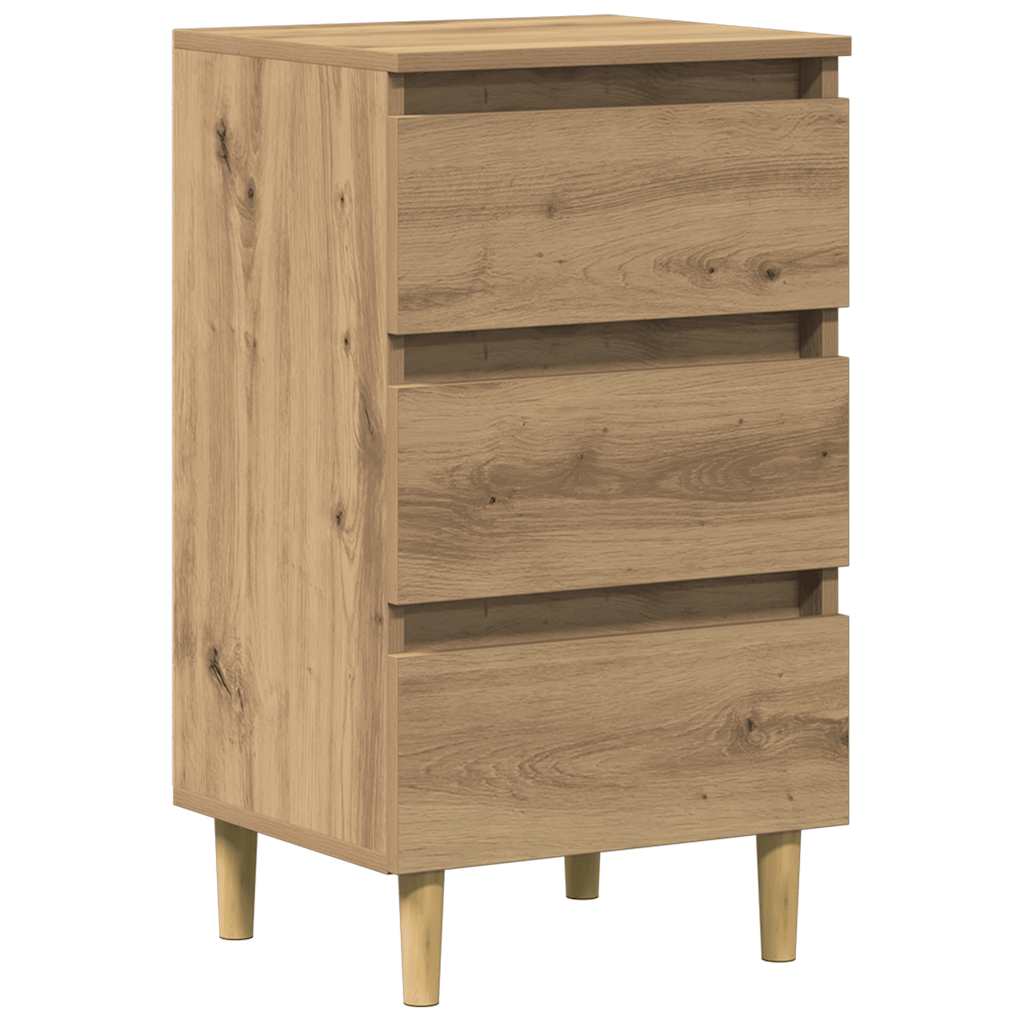sengebord 40x35x69 cm konstrueret træ kunsteg