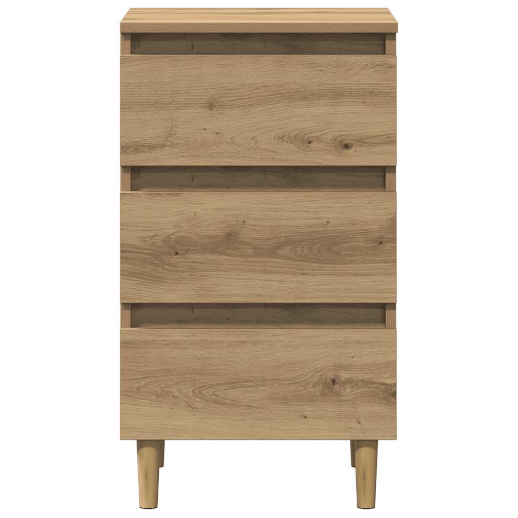 sengebord 40x35x69 cm konstrueret træ kunsteg