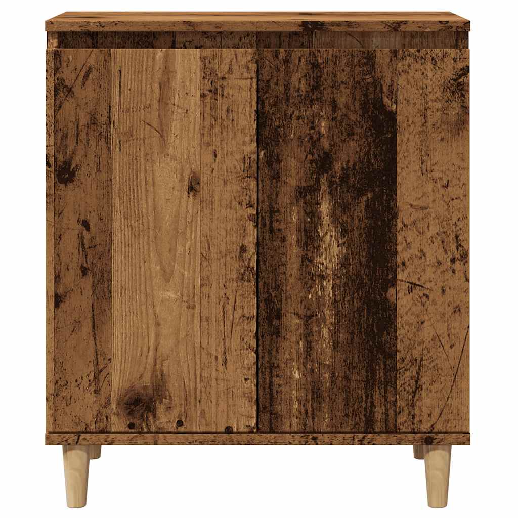 skænk 60x35x70 cm konstrueret træ antikt træ