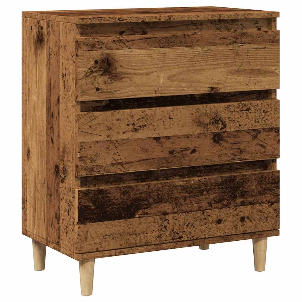 skænk 60x35x70 cm konstrueret træ antikt træ