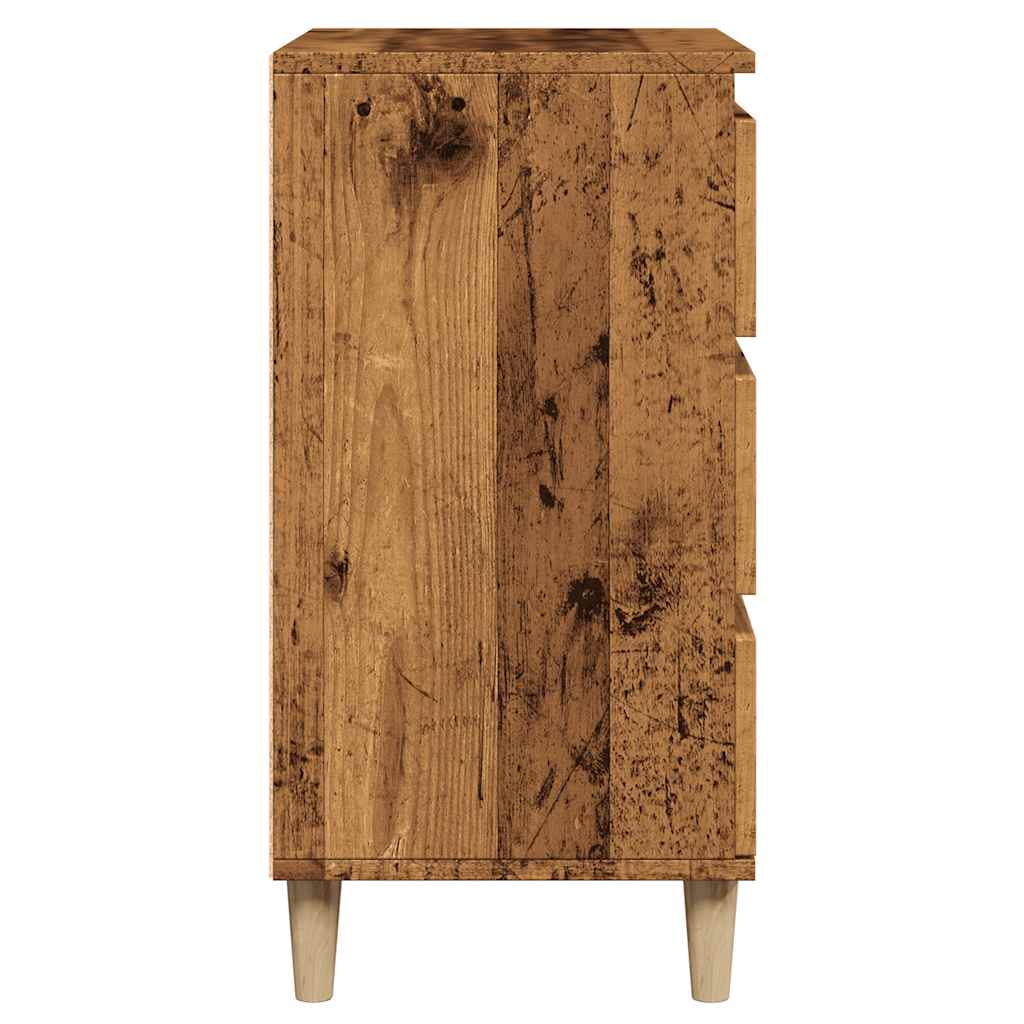skænk 60x35x70 cm konstrueret træ antikt træ