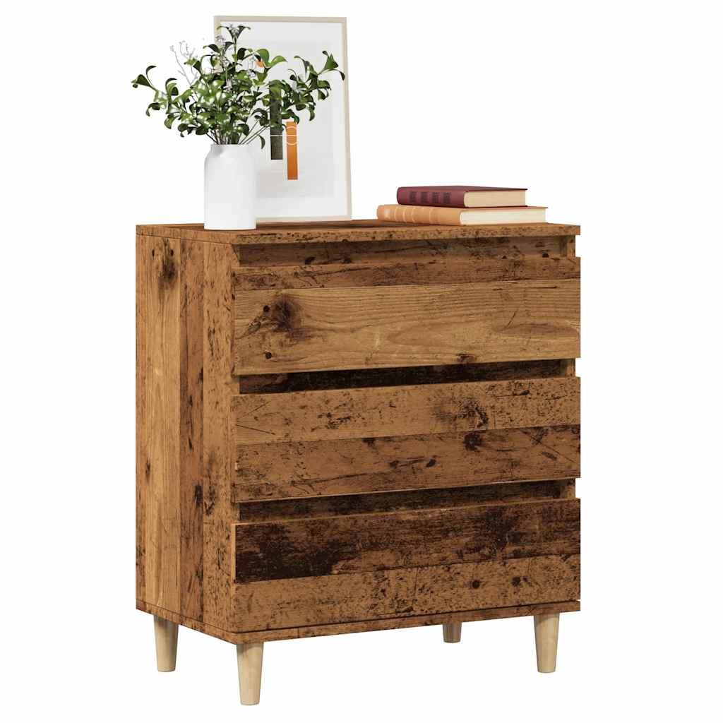 skænk 60x35x70 cm konstrueret træ antikt træ