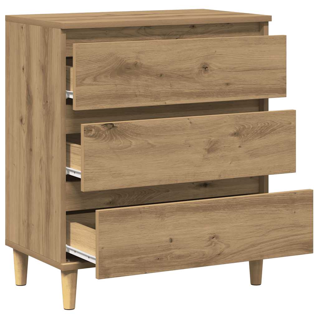 skænk 60x35x70 cm konstrueret træ egetræsfarve