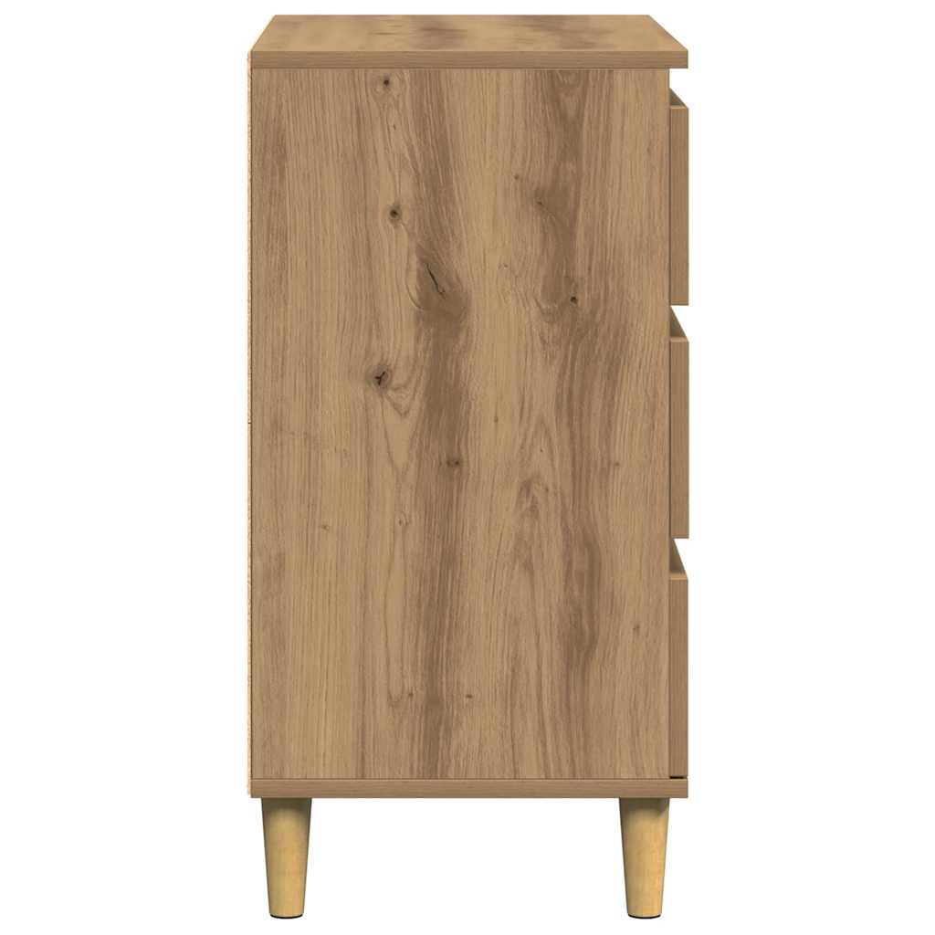 skænk 60x35x70 cm konstrueret træ egetræsfarve
