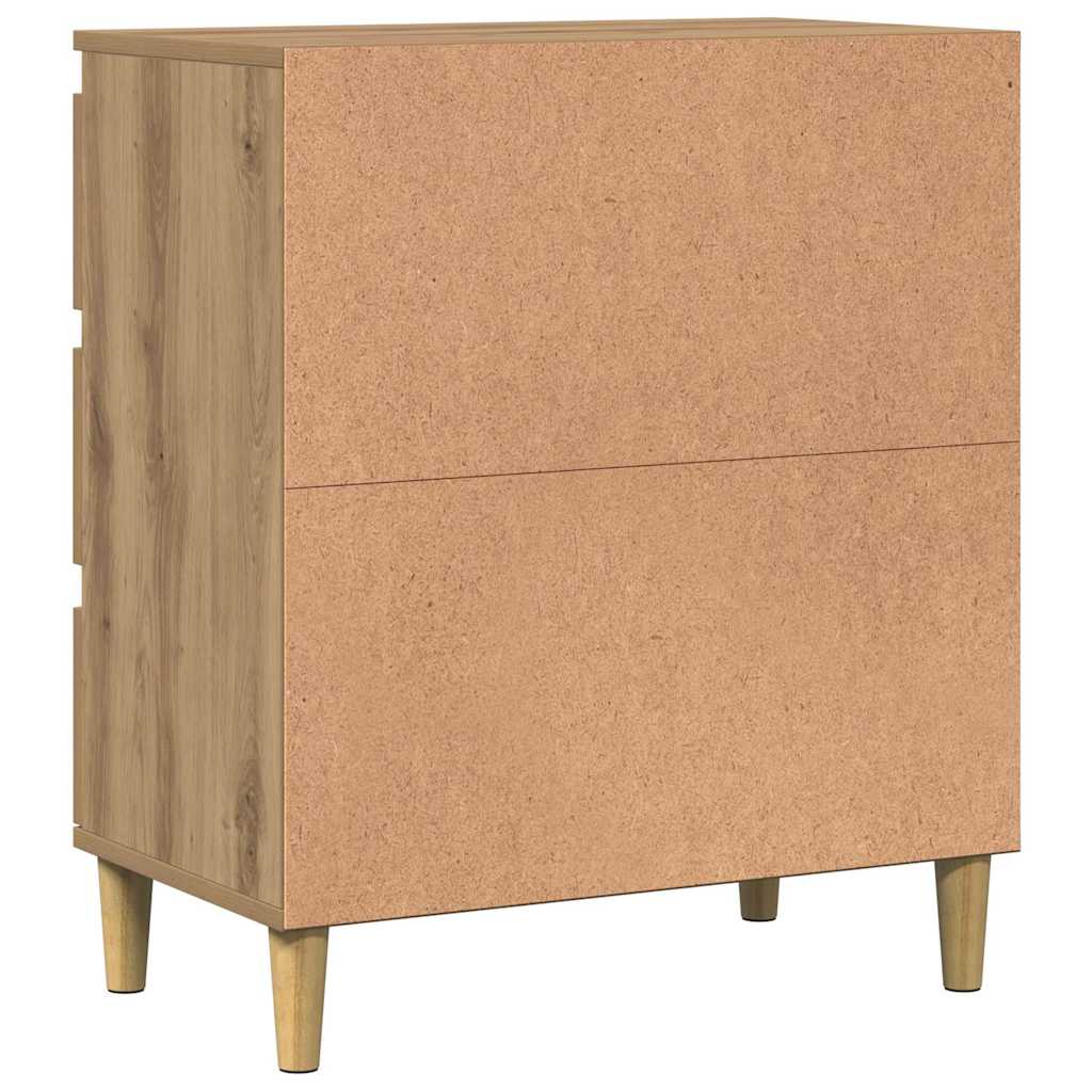 skænk 60x35x70 cm konstrueret træ egetræsfarve