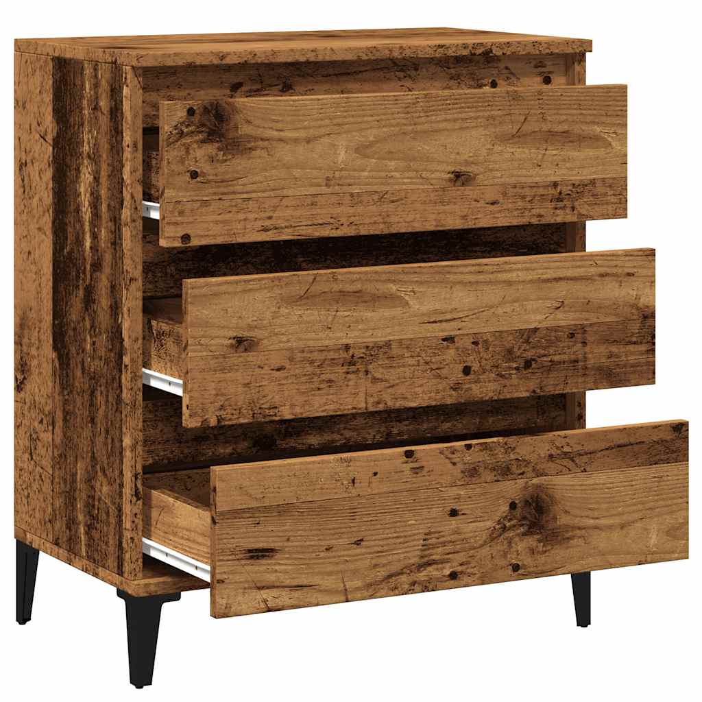 skænk 60x35x70 cm konstrueret træ antikt træ