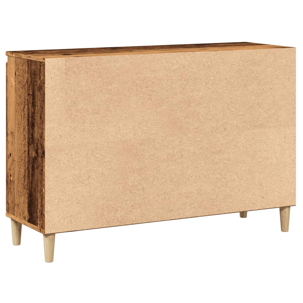 skænk 102x35x70 cm konstrueret træ antikt træ