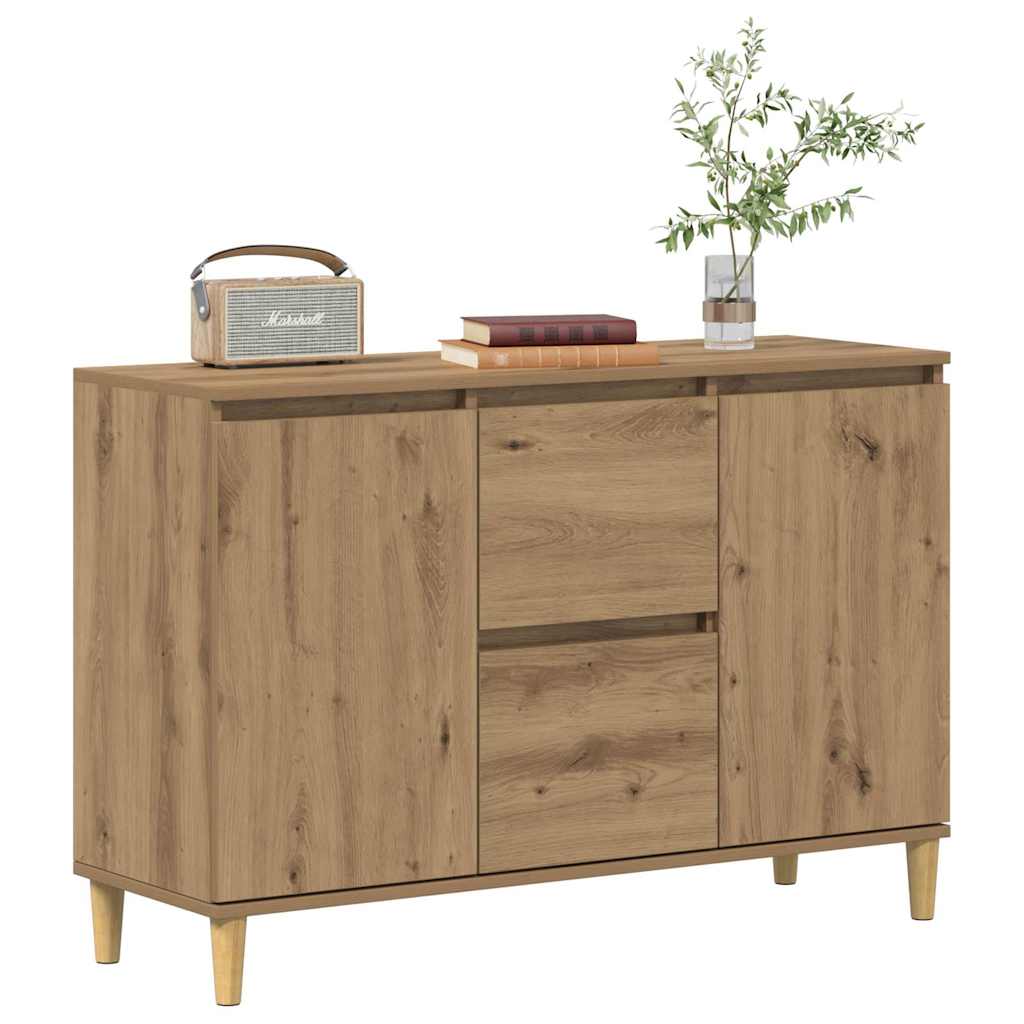 skænk 102x35x70 cm konstrueret træ kunsteg