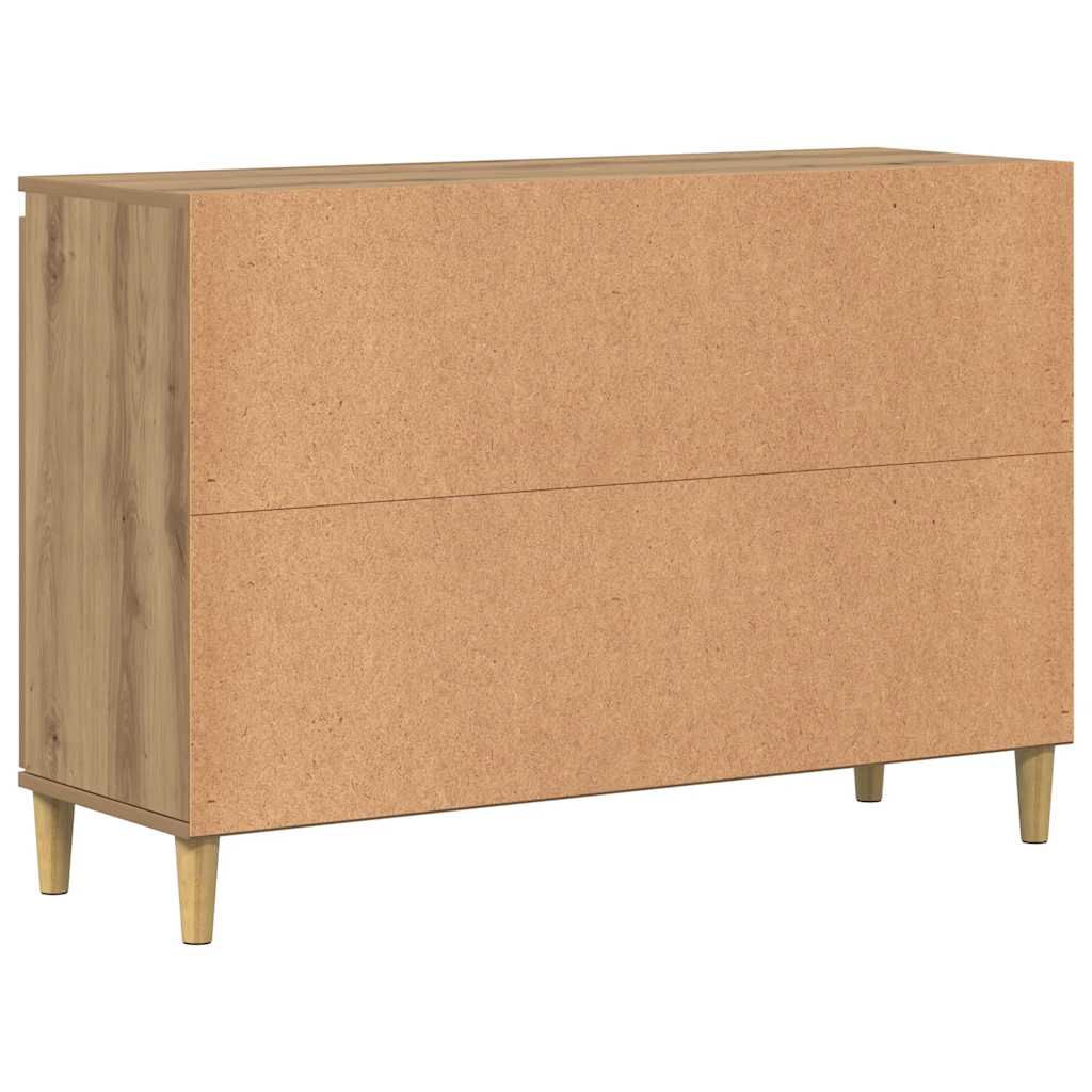 skænk 102x35x70 cm konstrueret træ kunsteg