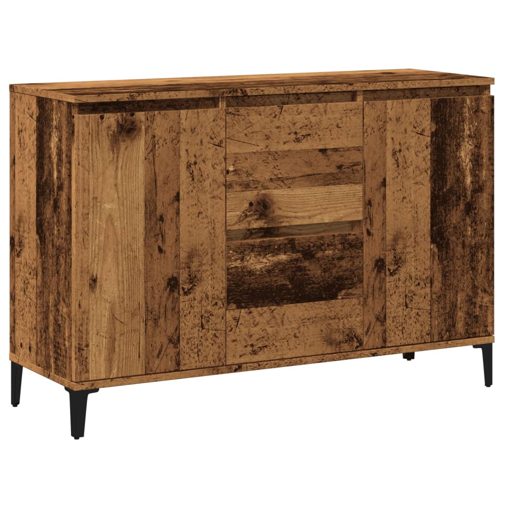 skænk 102x35x70 cm konstrueret træ antikt træ