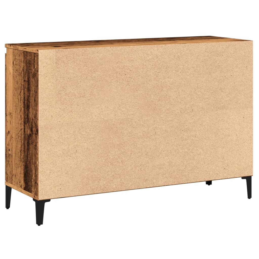 skænk 102x35x70 cm konstrueret træ antikt træ