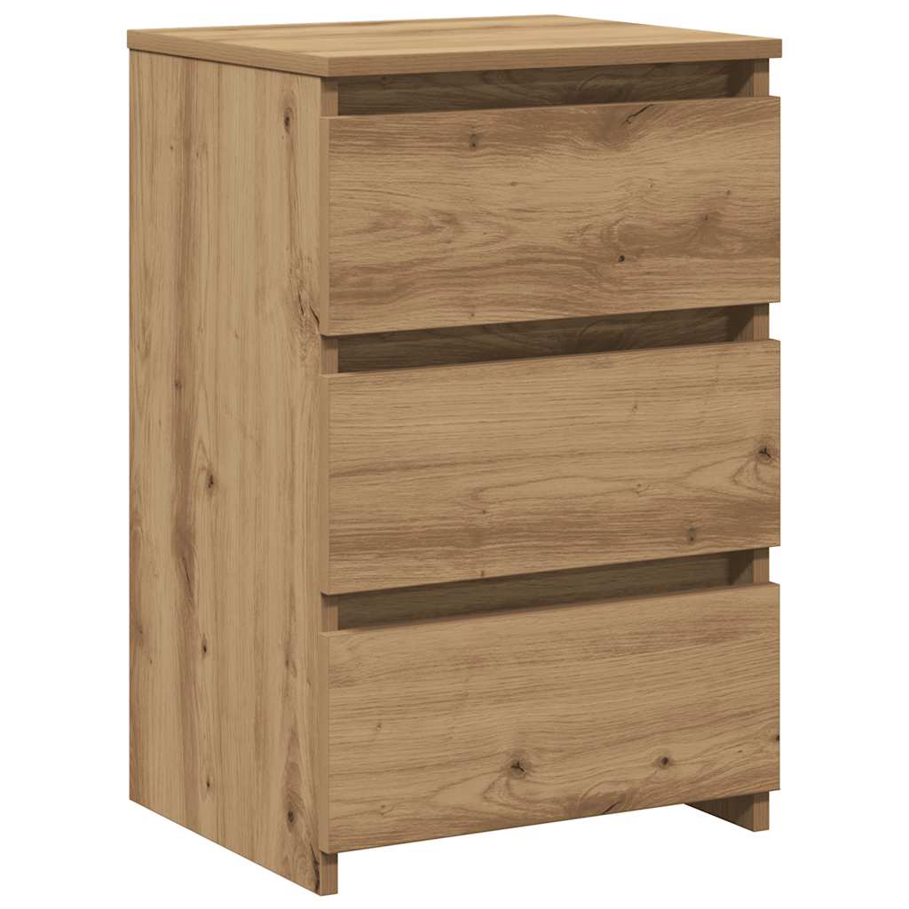 sengebord 40x35x62,5 cm konstrueret træ kunsteg
