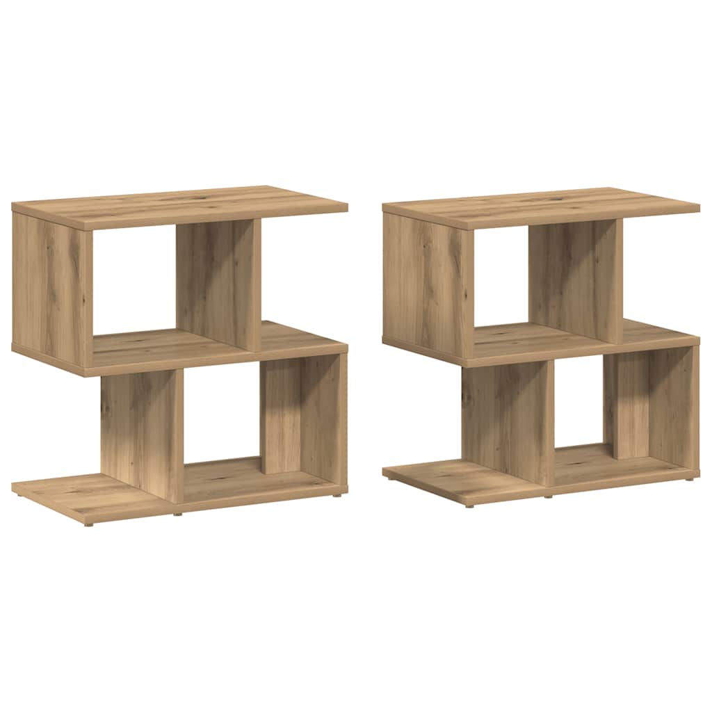 sengeborde 2 stk. 50x30x51,5 cm kunsteg