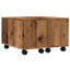 sofabord 60x60x38 cm konstrueret træ antikt træ