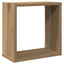 væghylder 6 stk. 30x15x30 cm kubeformet konstrueret træ kunsteg