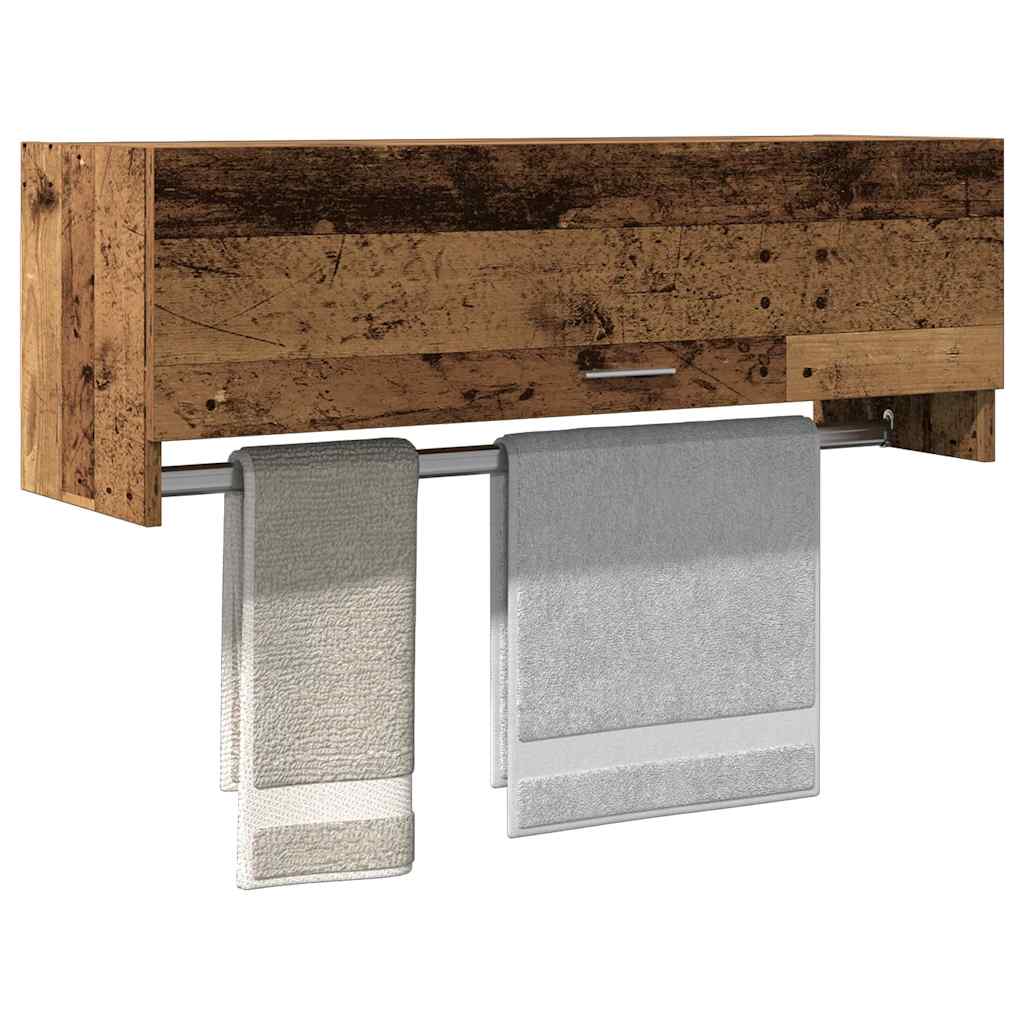 garderobeskab 100x32,5x35 cm konstrueret træ gammelt trælook billede