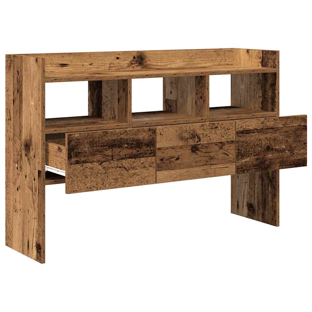 skænk 105x30x70 cm konstrueret træ antikt træ