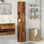 badeværelsesskab 25x25x170 cm konstrueret træ gammelt trælook