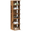 skoskabe 2 stk. 28x27x102 cm konstrueret træ gammelt træ-look