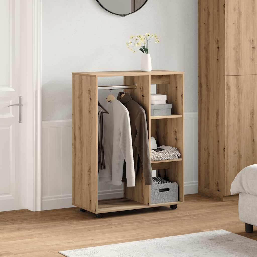 garderobe 80x40x110 cm konstrueret træ kunsteg billede
