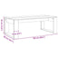 sofabord 102x50x35 cm konstrueret træ kunsteg