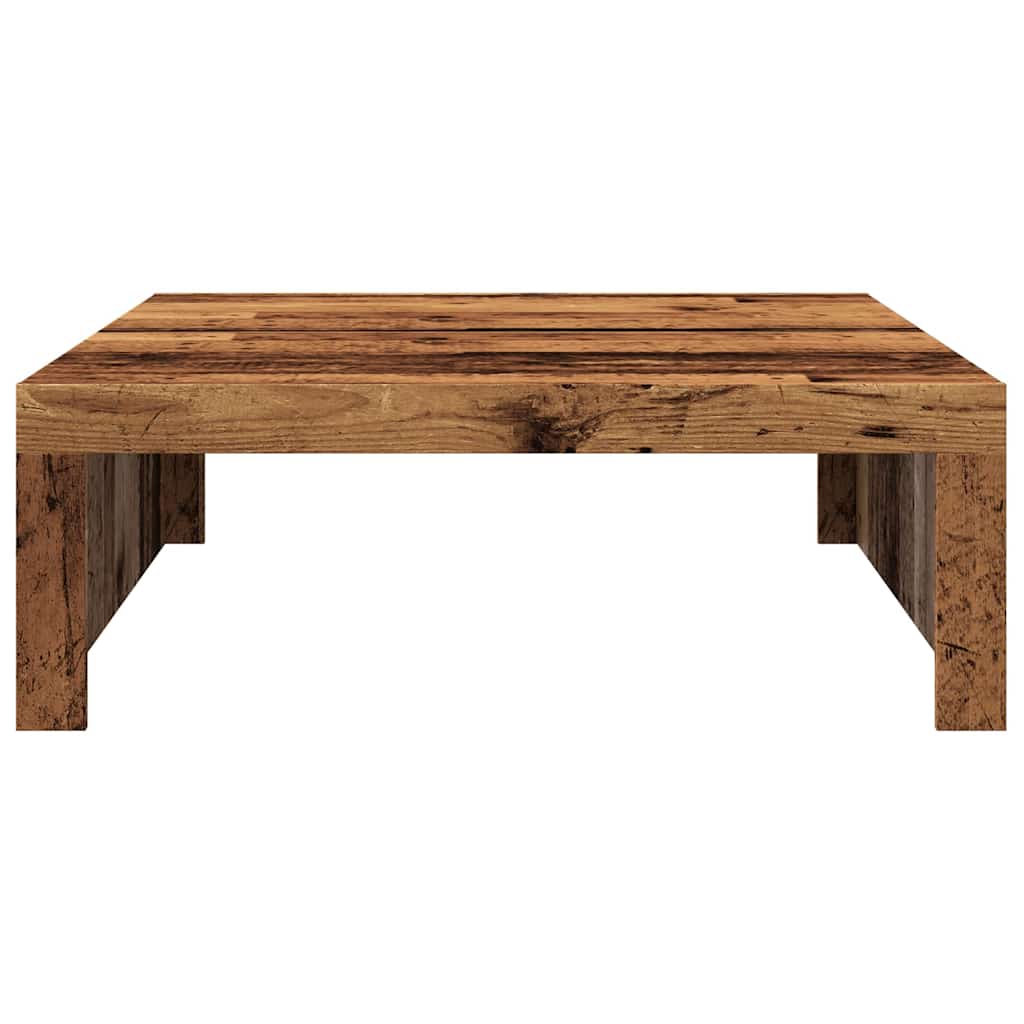 sofabord 100x100x35 cm konstrueret træ antikt eg