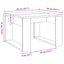 sidebord 50x50x35 cm konstrueret træ kunsteg