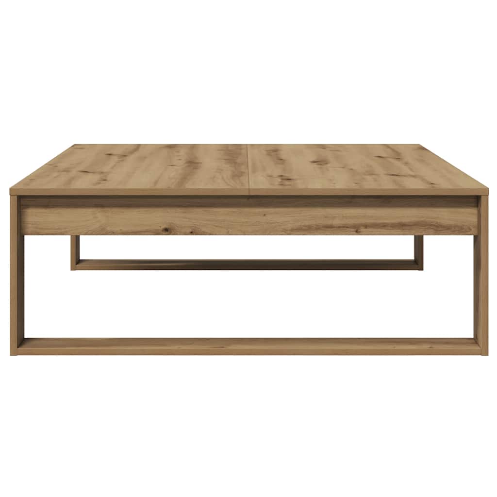 sofabord 100x100x35 cm konstrueret træ kunsteg