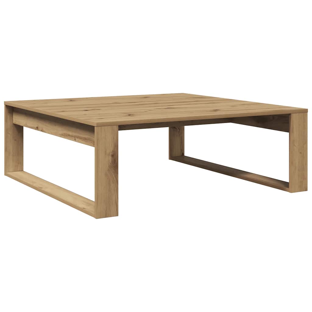 sofabord 100x100x35 cm konstrueret træ kunsteg