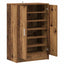 skoskab 60x35x92 cm konstrueret træ antikt eg